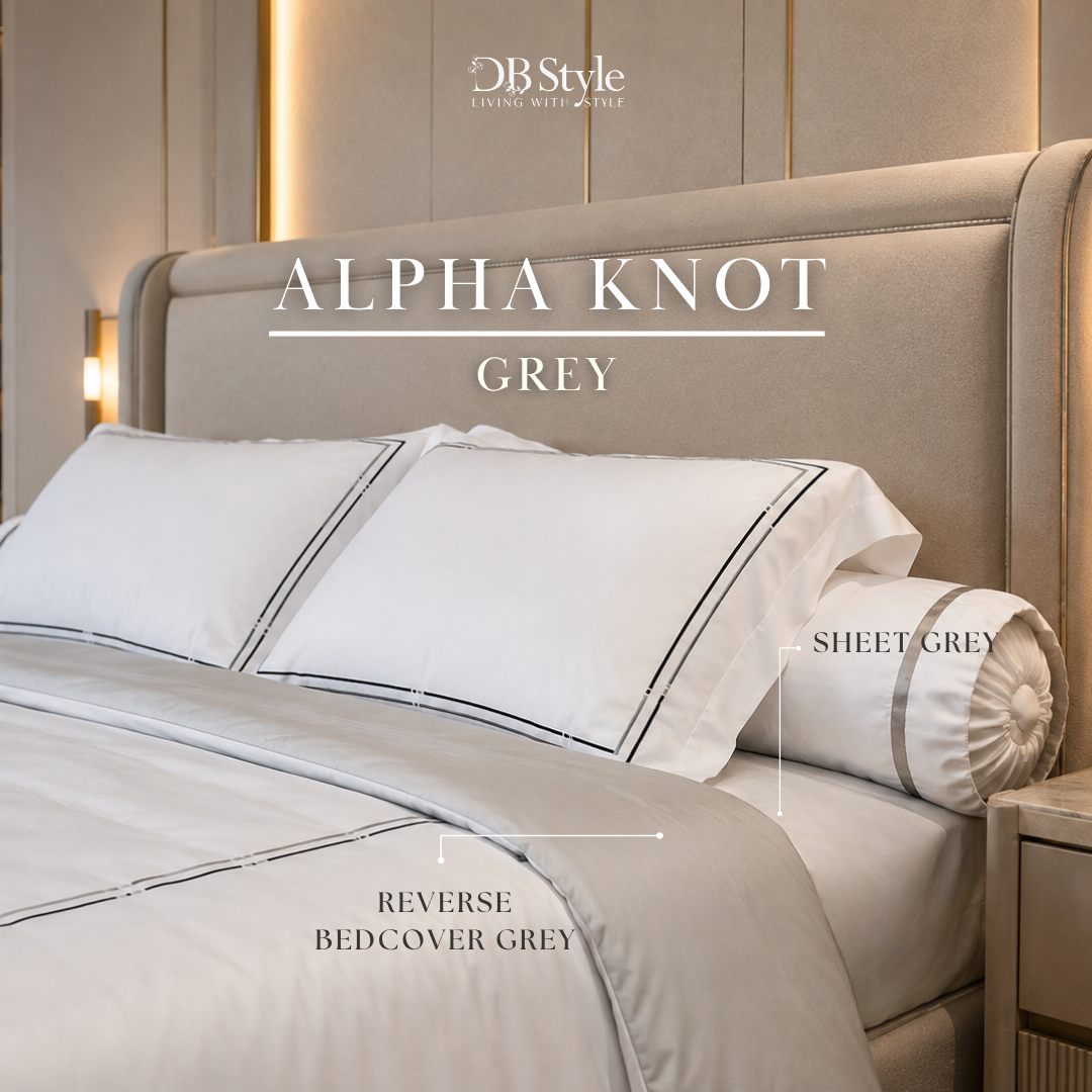 Sutra Lyocell ( TC 600 ) - 200 x 200 x 40 - SALE Alpha Knot Grey