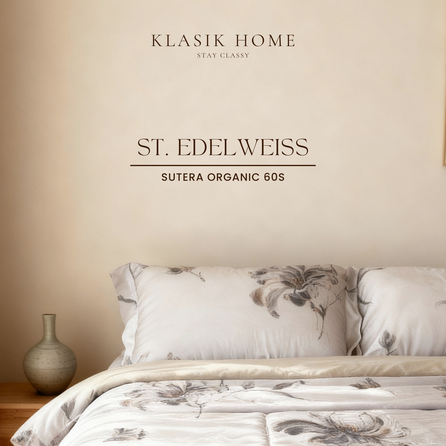 Sutra Printed ( TC 600 ) - 180 x 200 x 40 - ST Edelweiss