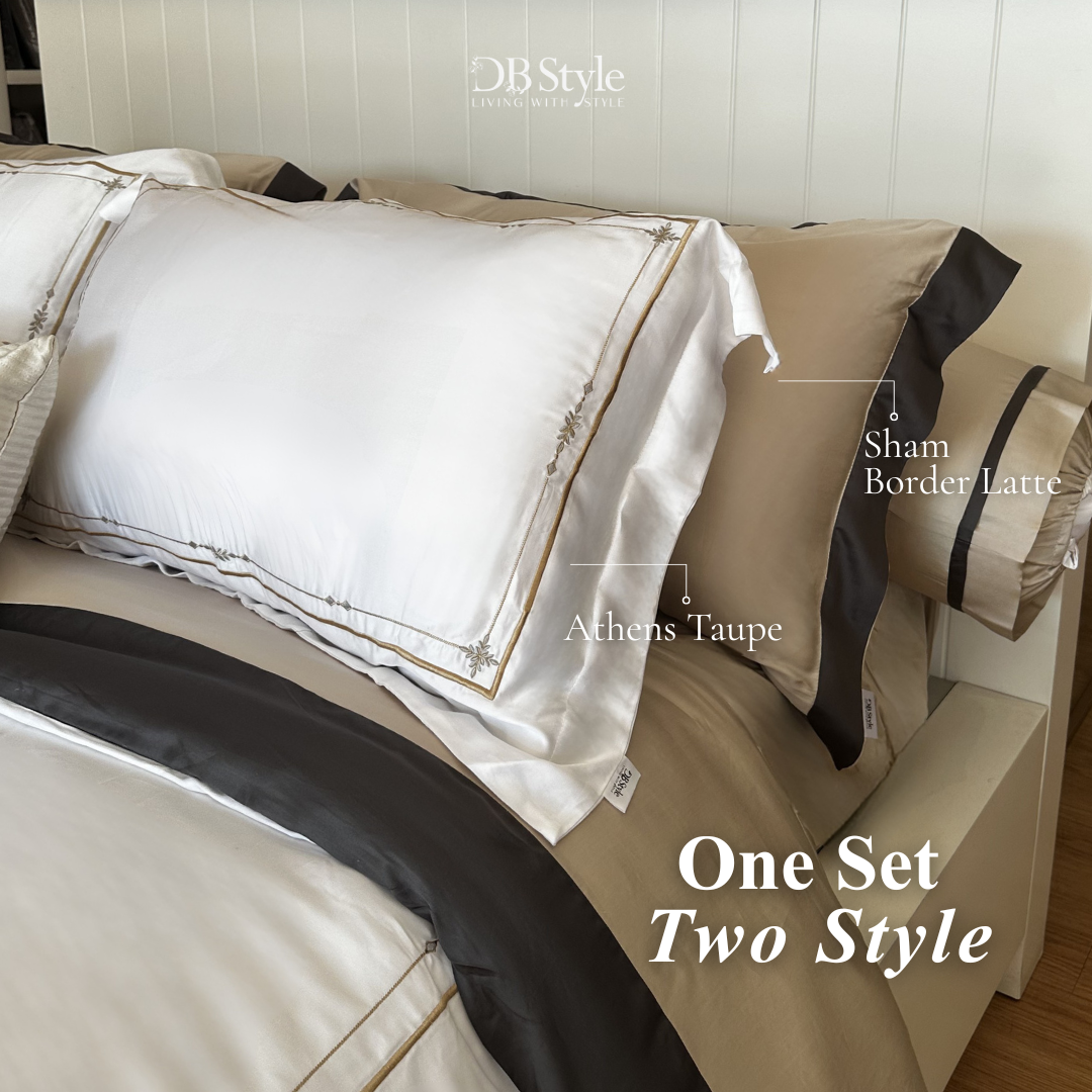 Sutra Lyocell ( TC 600 ) - 200 x 200 x 35 - One Set Two Style Athens Taupe