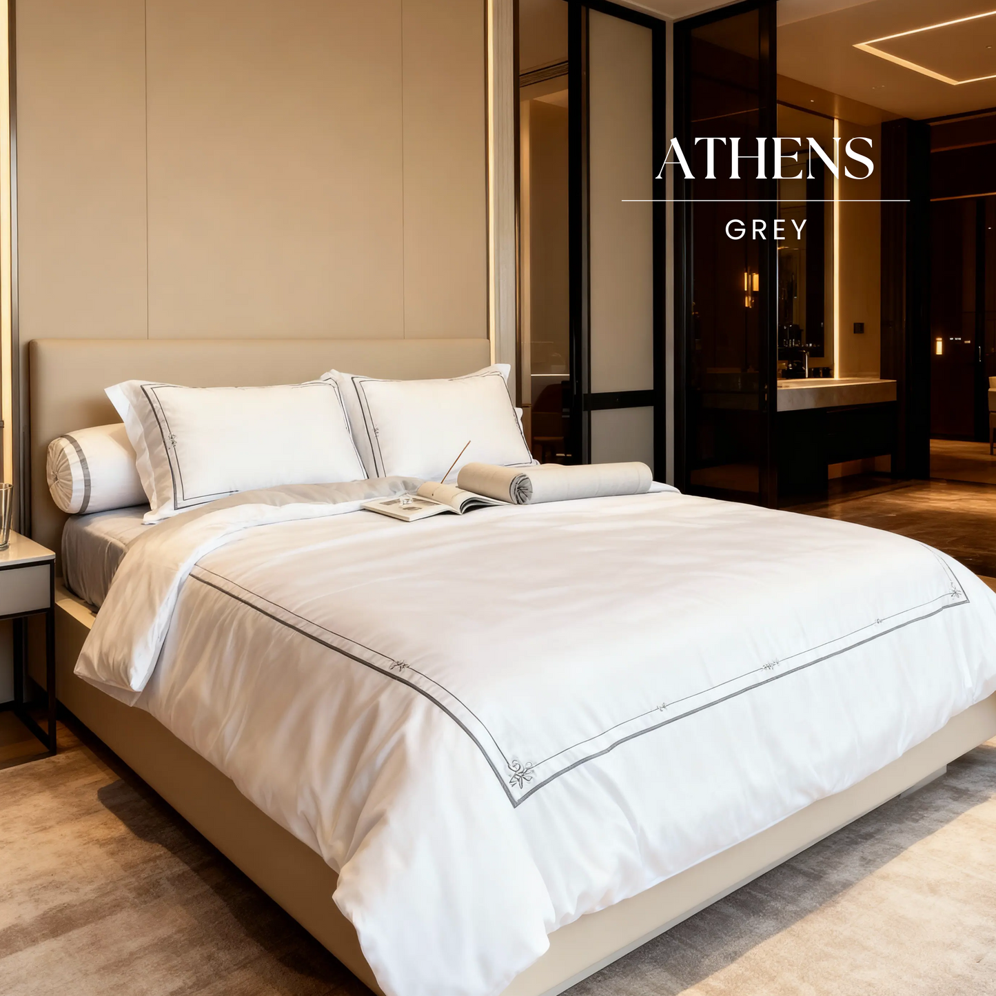 Cotton ( TC 400 ) - 200 x 200 x 35 - SALE Athens Base White
