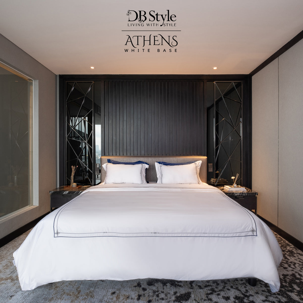 Cotton ( TC 800 ) - 200 x 200 x 40 - Athens Base White List Navy