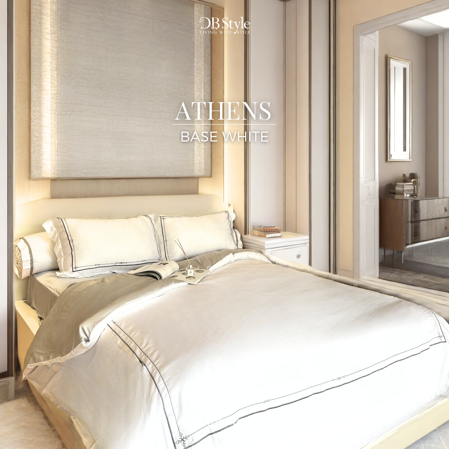 Cotton ( TC 400 ) - 160 x 200 x 35 - SALE Athens Base White