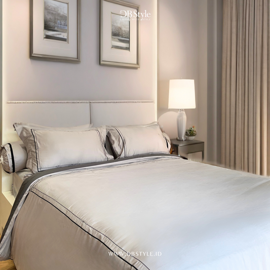 Organic Cotton ( TC 400 ) - 160 x 200 x 35 - Athens base silver