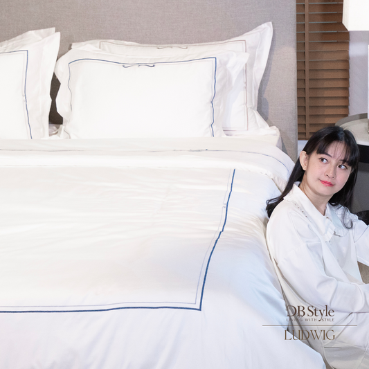 Cotton ( TC 400 ) - 160 x 200 x 40 - HS Ludwig Navy
