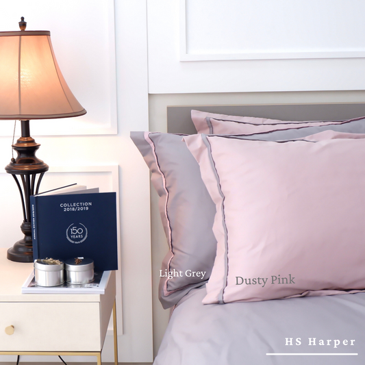 Cotton ( TC 400 ) - 200 x 200 x 40 - Harper Base Pink List Grey