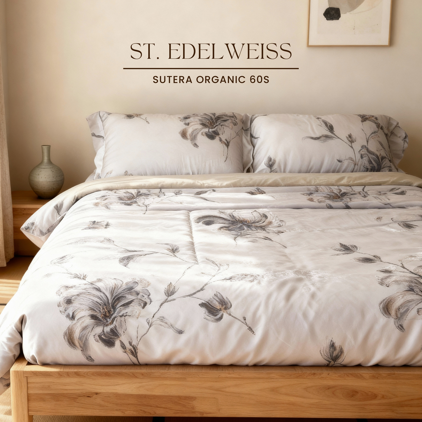 Sutra Printed ( TC 600 ) - 180 x 200 x 40 - ST Edelweiss