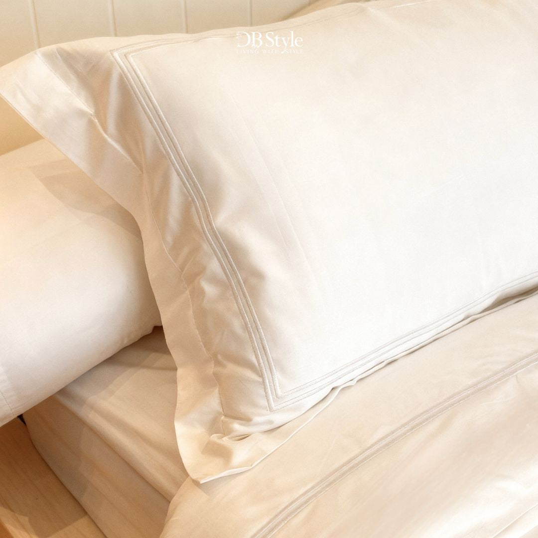 Cotton ( TC 800 ) - 100 x 200 x 33 - Alpha Stripe Base White List White Duvet