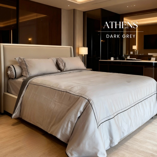 Cotton ( TC 400 ) - 180 x 200 x 40 - SALE Athens Base Grey