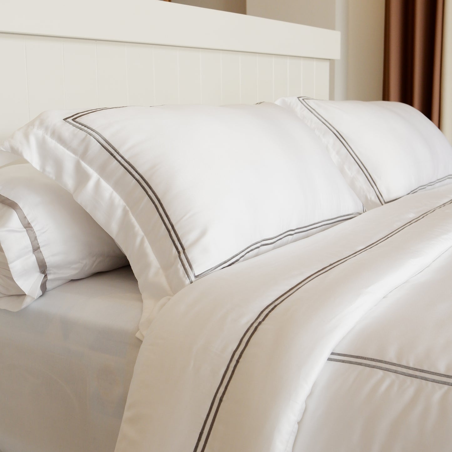 Sutra Lyocell ( TC 600 ) - 160 x 200 x 40 - Alpha stripes grey