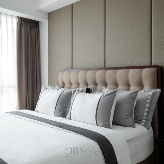 Cotton ( TC 400 ) - 180 x 200 x 40 - Grand Border Grey Duvet