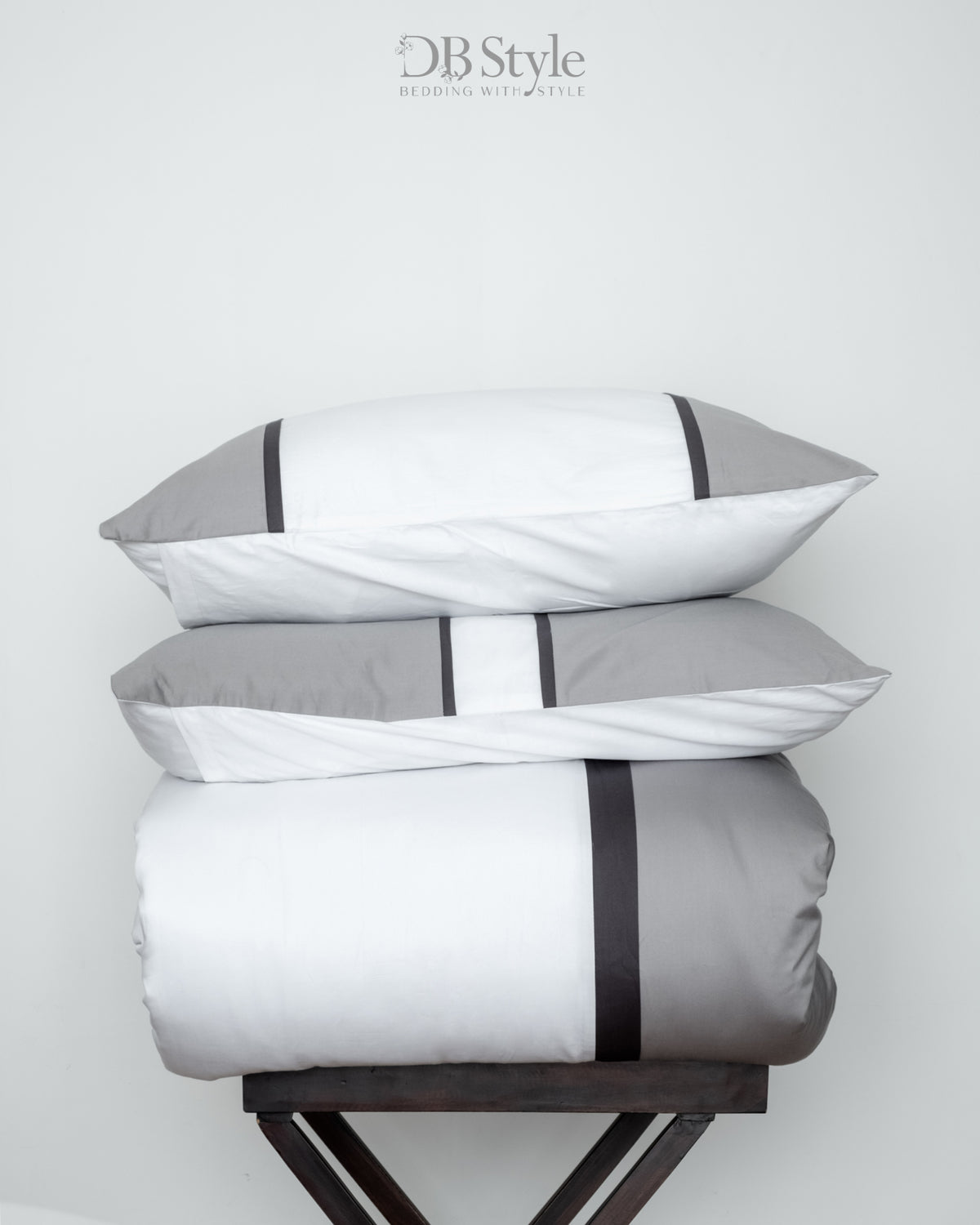 Cotton ( TC 400 ) - 180 x 200 x 40 - Grand Border Grey Duvet