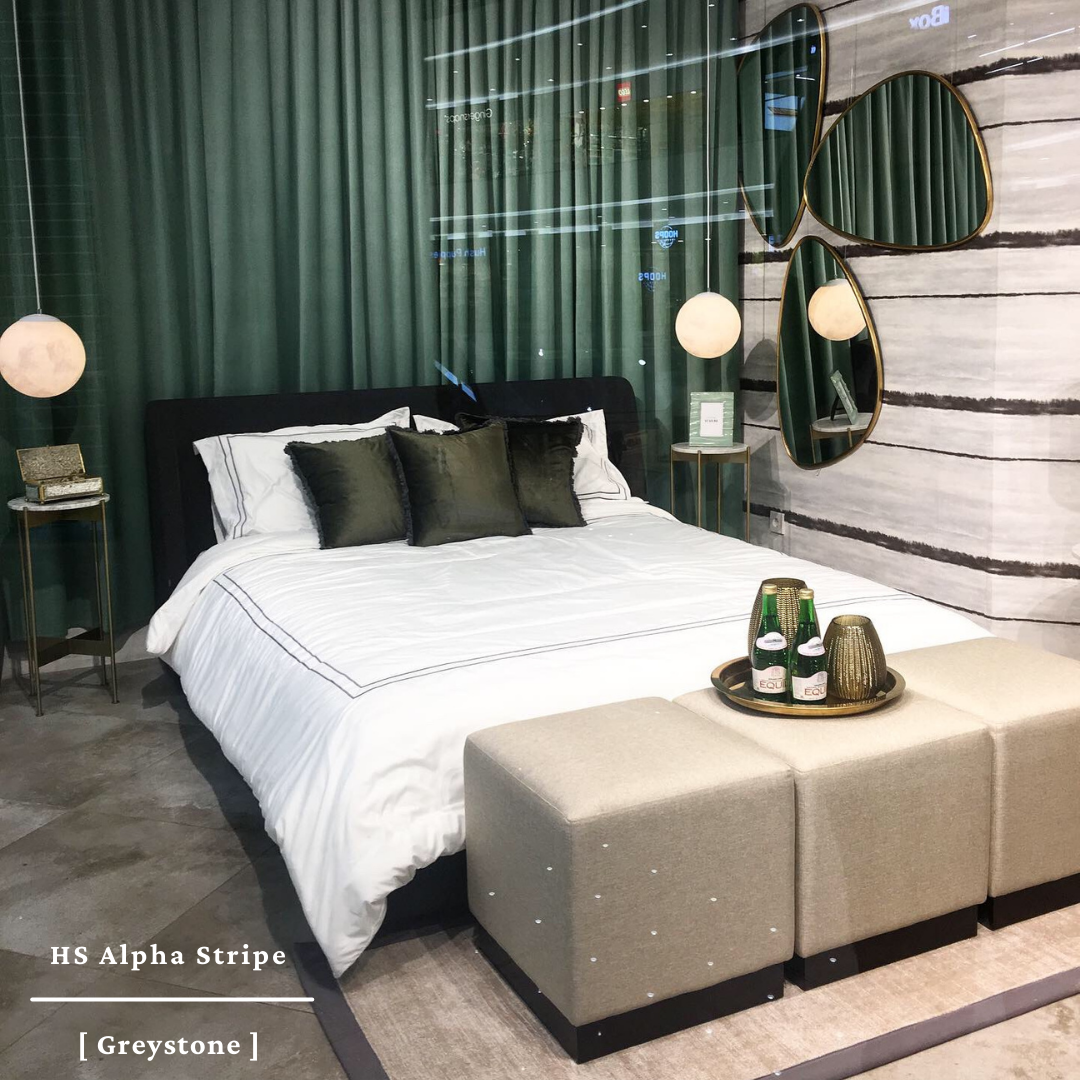 Sutra Lyocell ( TC 600 ) - 180 x 200 x 35 - Alpha Stripe Grey Duvet
