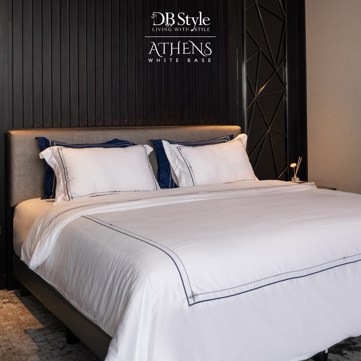 Cotton ( TC 800 ) - 200 x 200 x 40 - Athens Base White List Navy