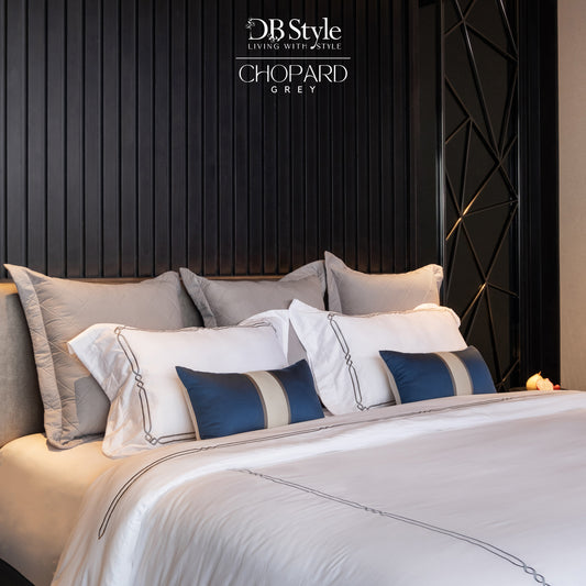 Organic Cotton ( TC 400 ) - 180 x 200 x 40 - Chopard Base dark grey duvet