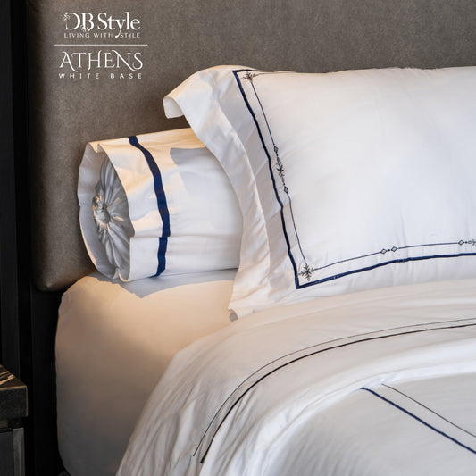 Organic Cotton ( TC 400 ) - 200 x 200 x 40 - Athens Navy