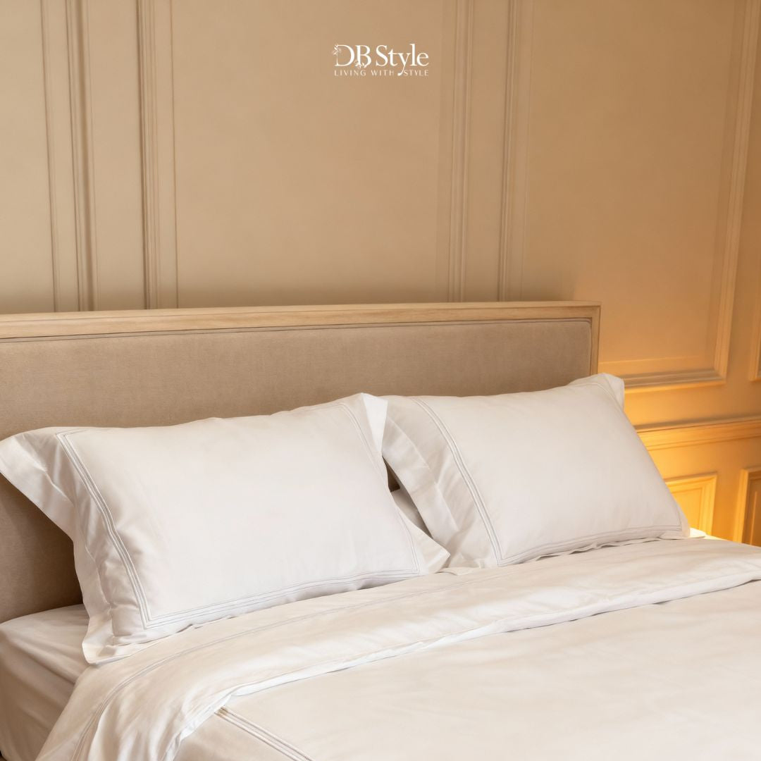Cotton ( TC 800 ) - 100 x 200 x 33 - Alpha Stripe Base White List White Duvet