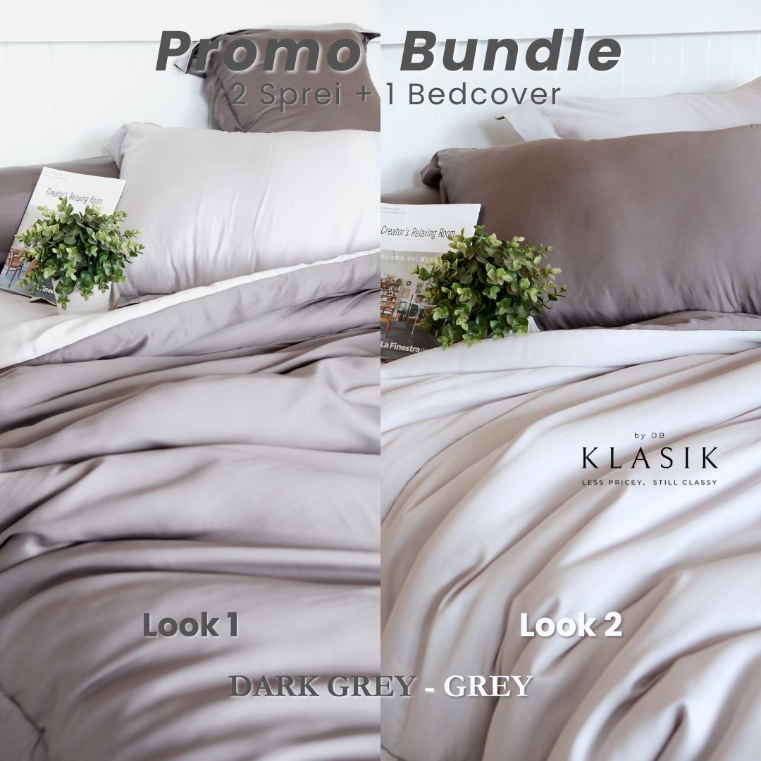 PROMO BUNDLE : 2 Sprei + 1 Bedcover ( Sutra Organic 60s )