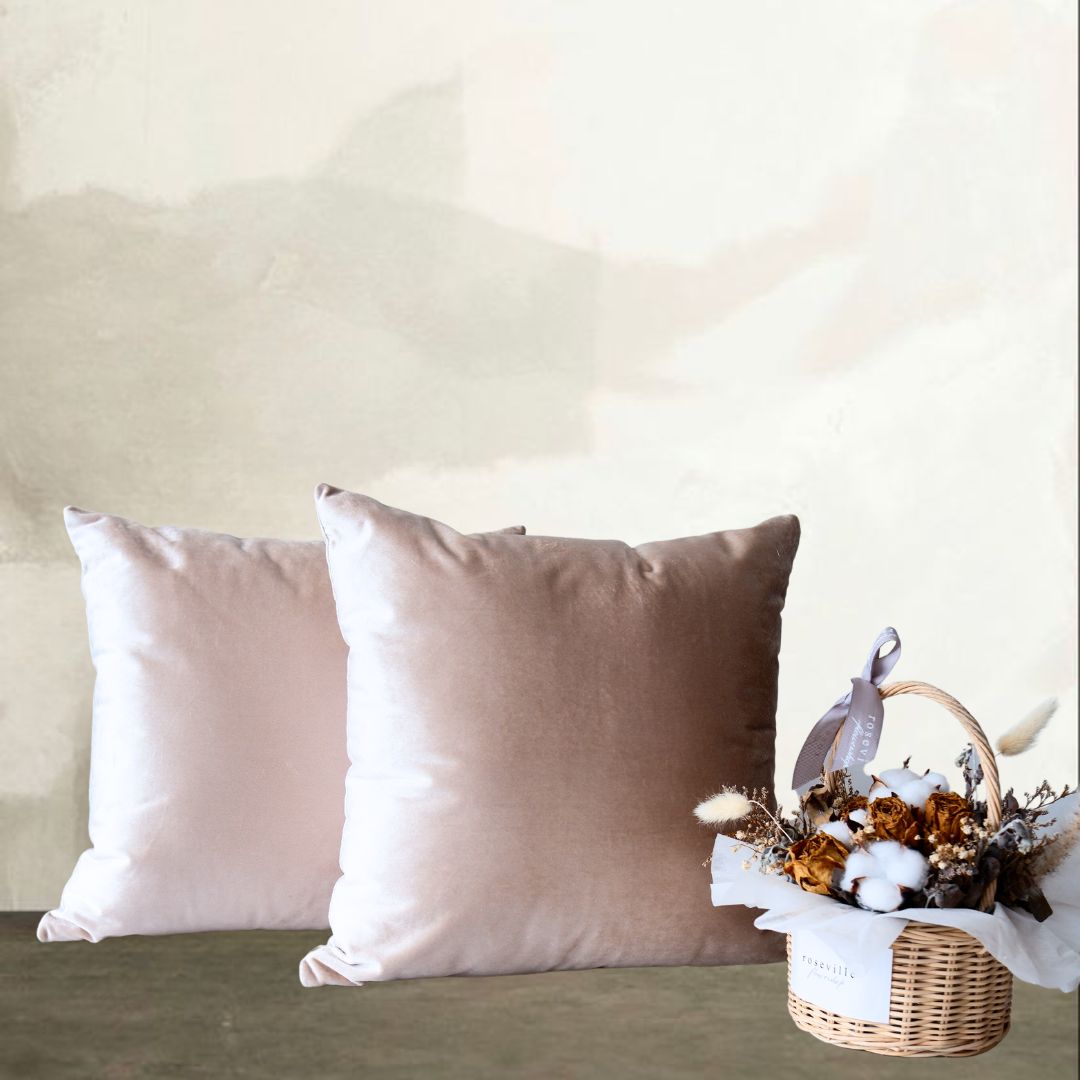 Velvet ( Taupe ) - Pillow Cushion