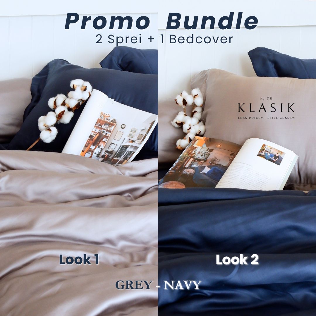 PROMO BUNDLE : 2 Sprei + 1 Bedcover ( Sutra Organic 60s )